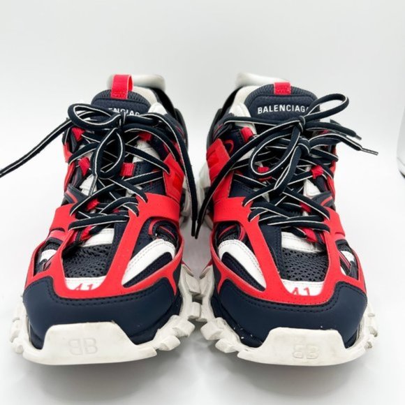 $1350 Men's Balenciaga LED Track Sneakers Blue Red Sz EU 41 US / 8 - Picture 4 of 11